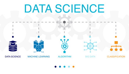 Data Science Algorithm Icons vector image