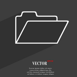 document folder icon symbol flat modern web design vector image