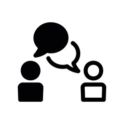 graphical representation of conversation flow vector image