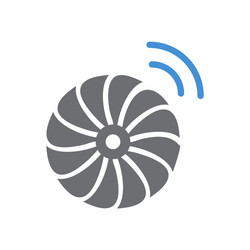 smart fan on white background for graphic and web vector image