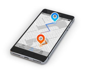 Smartphone Navigation App vector image