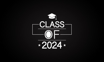 success text design for the graduating class vector image