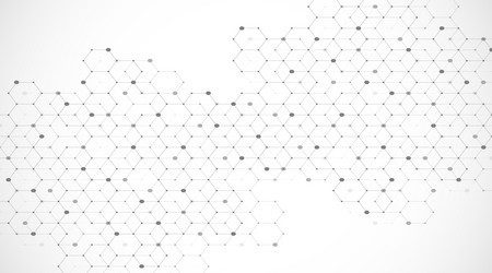 technology abstract lines and dots connect vector image