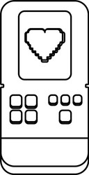 tetris videogame console vector image