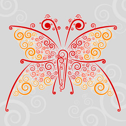abstract url techno-butterfly vector image