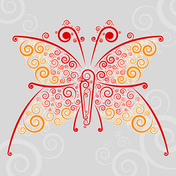 abstract url techno-butterfly vector