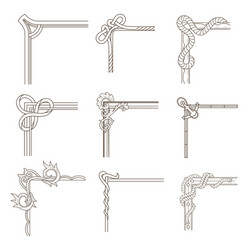 collection design corners for old frame retro vector image