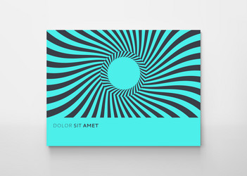 cover design template tunnel pattern with optical vector image