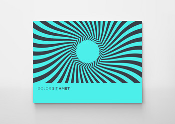 Cover design template tunnel pattern with optical vector