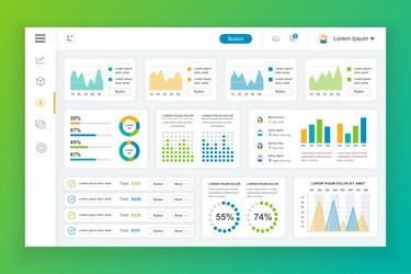 dashboard admin panel design template vector image