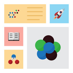 flat icon science set of molecule lecture vector image