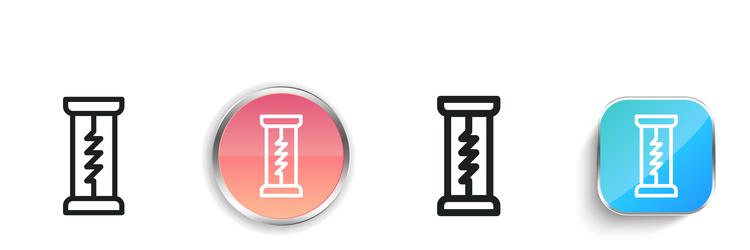 fuse icon thin linear regular and button style vector image