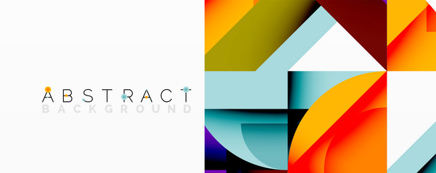 geometric shapes overlap creating vibrant vector image