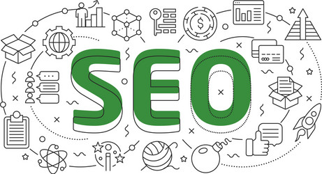 linear slide for the presentation seo vector image