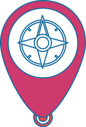 pointer location with compass vector image