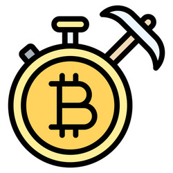 proelapsed time icon cryptocurrency related vector image