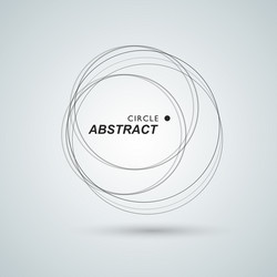 abstract background with overlapping circles vector image