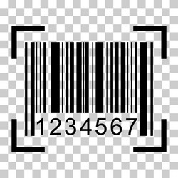 barcode icon bar code for web flat design isolated vector image