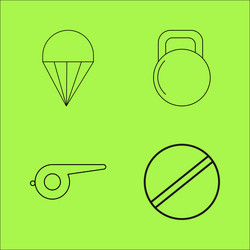 basic content simple linear outline icon set vector image