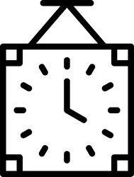clock linear style icon design vector image