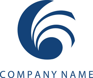 concept logo template with abstract wave symbol vector image