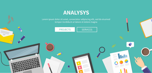concept of analysis project brainstorming vector image
