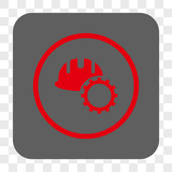 development hardhat rounded square button vector image