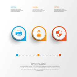 Digital icons set collection of programmer vector