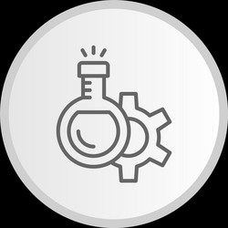 experiment line circle grey icon vector image