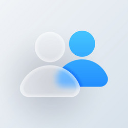 Glassmorphism User Avatar Button vector image