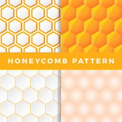 honeycomb pattern set seamless vector image