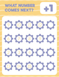 math worksheet practice print page what number vector image