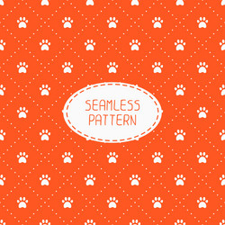 Paw Print Seamless Pattern vector image