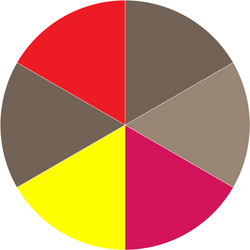 segmented circle pie graph chart infographics vector image
