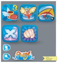complete set of level button game ui pop-up icon vector image