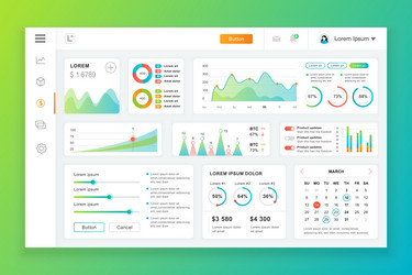 dashboard admin panel design template vector image