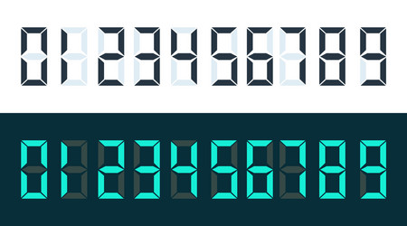 Digital Numbers Display vector image