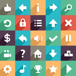Flat Game Icon Set vector image