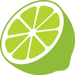 lime icon citruses isolated on white background vector image