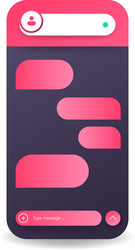 modern chat interface design with gradient pink vector image