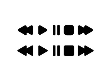music and video interface icon pause stop reverse vector image