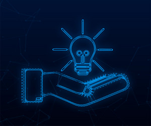 plexus idea for concept design lightbulb icon vector image