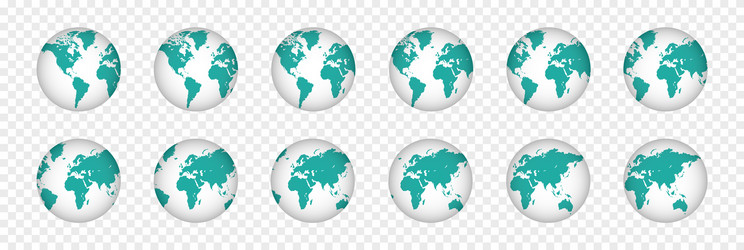 3D World Globe Maps Set vector image
