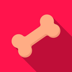 bone icon in flat style for web vector image