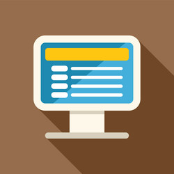computer showing scheduling software with blank vector image
