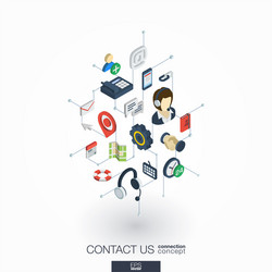 Digital Network Support Icons vector image