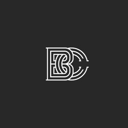 Interlocking B and C Monogram vector image