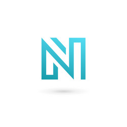 Letter n mosaic logo icon design template elements