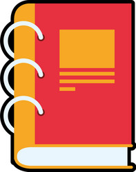 notebook icon class design graphic vector image