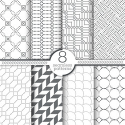 set of seamless patterns vector image